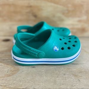 Crocs crocband toddler  size 7 C green athletic slip on shoes